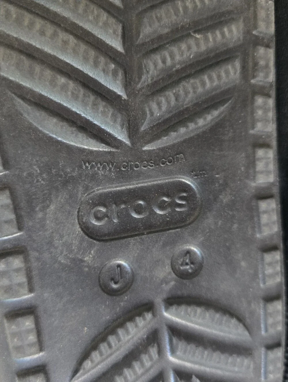 Juniors Crocs Classic Crush Platform Croc‎ Clog Sandals Size 4J Black Shoes